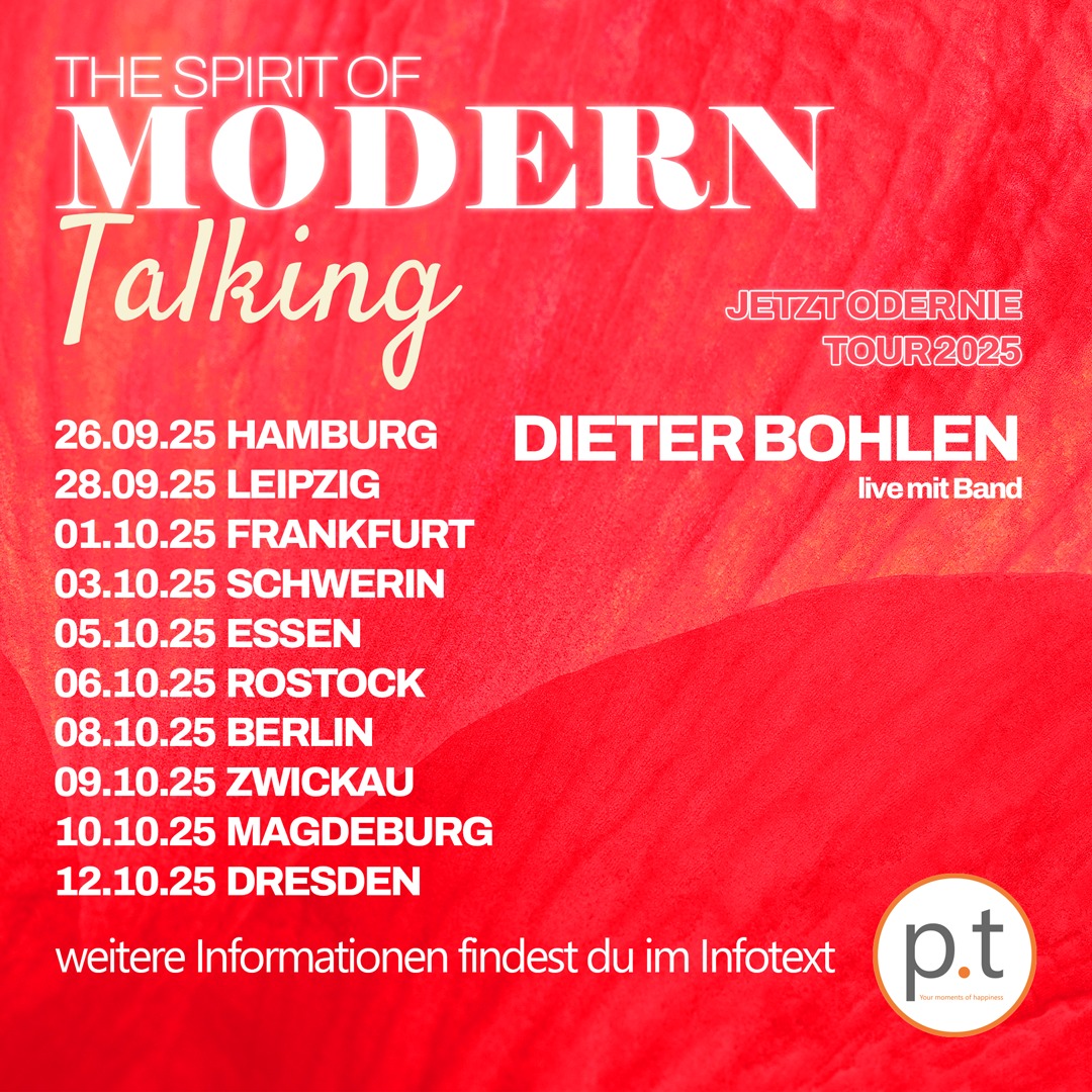 Dieter Bohlen Jetzt oder Nie Tour Poster 2026–2027